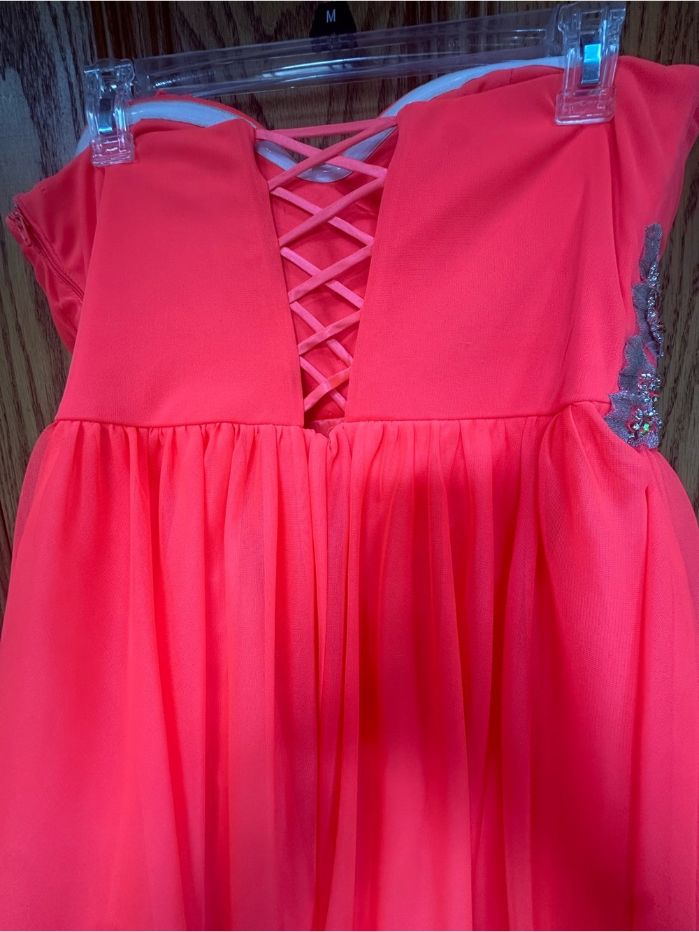 My Michelle Coral Strapless Autumn wedding guest homecoming dress Juniors 15 - Picture 7 of 15